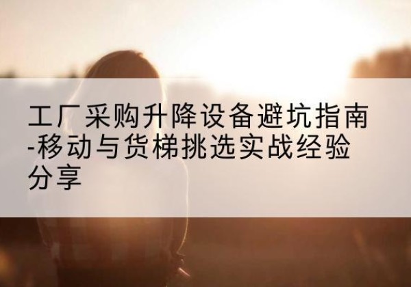 邢台移动式升降机怎么选-工厂采购升降设备避坑指南-移动与货梯挑选实战经验分享