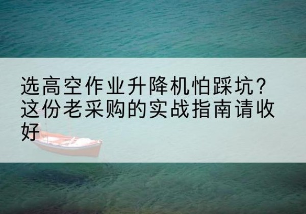 邢台高空作业升降机厂家推荐-选高空作业升降机怕踩坑？这份老采购的实战指南请收好